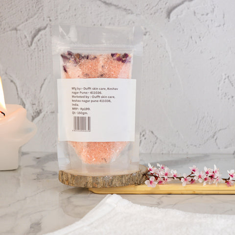 Cheery Blossom Bath Salt Infused with Aromatic Blends (100 grams, Perfect for Rejuvenation & Indulgent Bathing Experience) - Dufft Skin Care