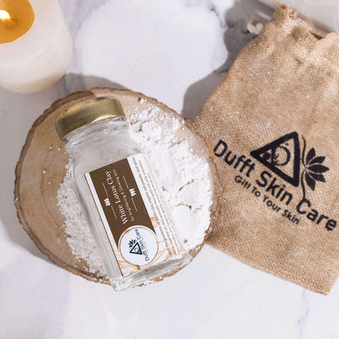 White Lotus Clay Mask with Kaolin Clay, Organic Oat Powder & White Lotus Essential Oil (30 grams) - Dufft Skin Care