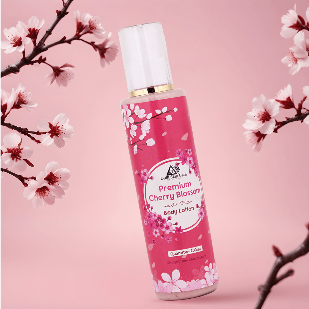 Cherry Blossom Body Lotion with Real Cherry Blossom Extracts, Coconut Oil & Glycerin (200ml) - Dufft Skin Care