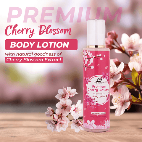 Cherry Blossom Body Lotion with Real Cherry Blossom Extracts, Coconut Oil & Glycerin (200ml) - Dufft Skin Care