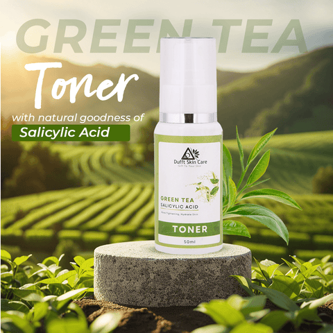 Green Tea Toner with Green Tea Extract, Rose Extract & Salicylic Acid (50ml) - Dufft Skin Care