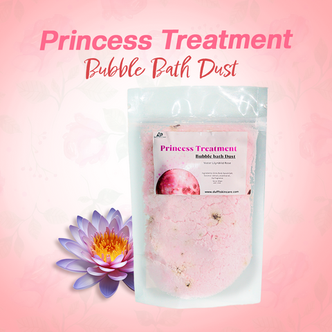 Bubble Bathing Dust (Princess Treatment) with Water Lily & Wild Rose (150 grams)