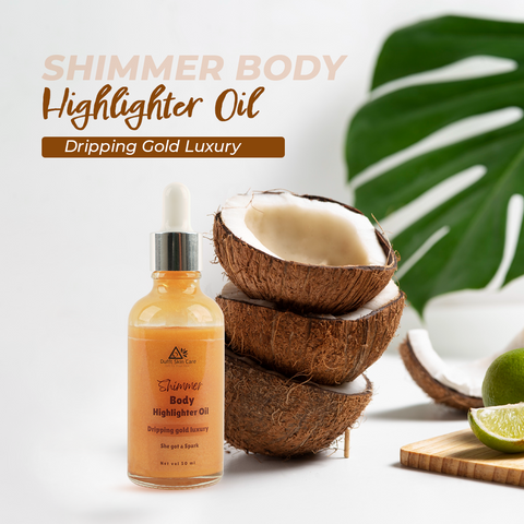 Shimmer Body Highlighter Oil (Golden Bless) Best for any function/parties. (50ml)