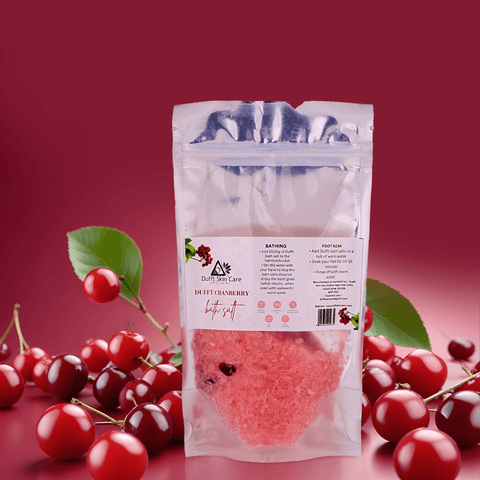 Cranberry Bath Salt Infused with Aromatic Blends (100 grams, Perfect for Rejuvenation & Indulgent Bathing Experience) - Dufft Skin Care