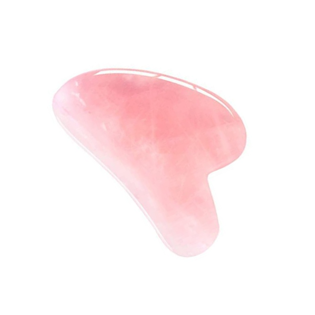 Real Rose Quartz Quick Gua Sha Face Massager (Relaxes Muscle & Releases Tention) (Qt:- 1 Gua Sha))