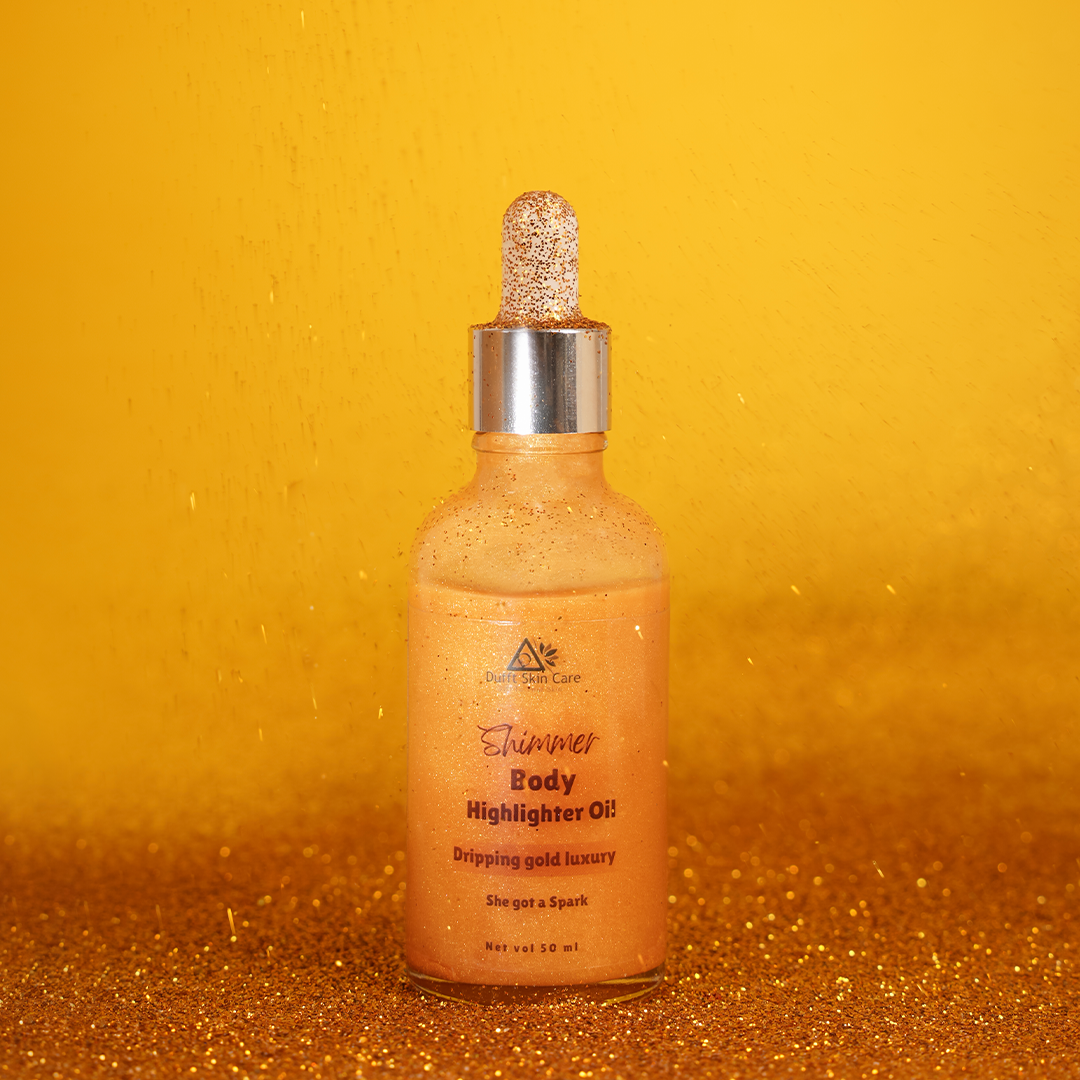 Shimmer Body Highlighter Oil (Golden Bless) Best for any function/parties. (50ml)