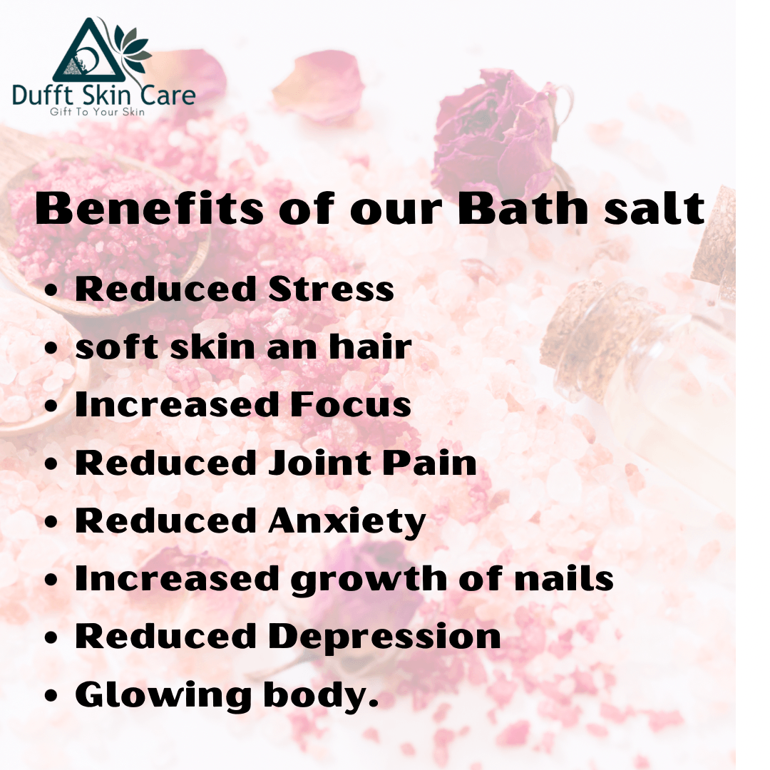 Vanilla Bath Salt Infused with Aromatic Blends (100 grams, Perfect for Rejuvenation & Indulgent Bathing Experience) - Dufft Skin Care