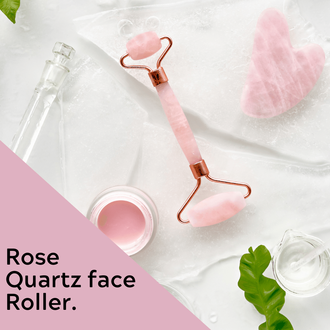 Real Rose Quartz face Roller - Dufft Skin Care