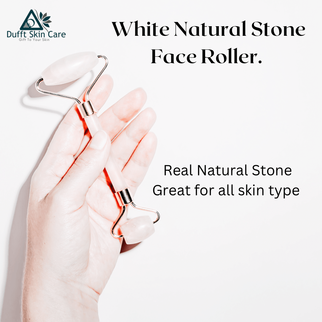 White Natural Stone Face Roller - Dufft Skin Care