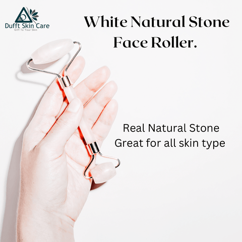 White Natural Stone Face Roller - Dufft Skin Care