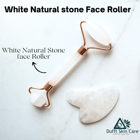 White Natural Stone Face Roller - Dufft Skin Care